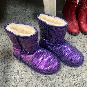 Purple Sparkle UGG Boots Size 1